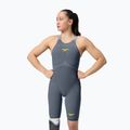 Moteriškas startinis kostiumas Speedo Fastskin LZR Pure Valor 2.0 Closedback Kneeskin grey lead / acadia blue / mainline