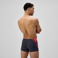 Vyriškos plaukimo trumpikės Speedo Hyper Boom Splice pilka lead/neon koralas 3