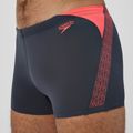 Vyriškos plaukimo trumpikės Speedo Hyper Boom Splice pilka lead/neon koralas 5