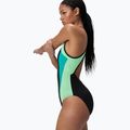 Moteriškas vientisas maudymosi kostiumėlis Speedo High Neck Splice Cross Back turkio spalvos akmuo 4