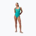 Moteriškas vienos dalies plaukimo kostiumas Speedo Logo Square Back turquoise gem 2