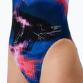 Moteriškas vienos dalies plaukimo kostiumas Speedo FL Printed Turnback electro static/lagoon blue 6