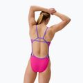 Moteriškas vientisas plaukimo kostiumas Speedo FL Solid Tri Back flare pink/indigo glow 2