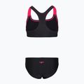 Dviejų dalių maudymosi kostiumėlis vaikams Speedo Medley Logo Racerback 2pc anthracite/pink 2