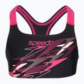Dviejų dalių maudymosi kostiumėlis vaikams Speedo Medley Logo Racerback 2pc anthracite/pink 3