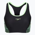 Moteriškas dviejų dalių maudymosi kostiumėlis Speedo Placement Raceback 2pc anthracite/clover 3
