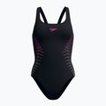 Moteriškas vientisas maudymosi kostiumėlis Speedo Placement Muscleback anthracite/clover 6