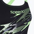 Moteriškas vientisas maudymosi kostiumėlis Speedo Medley Logo Medalist anthracite/clover 3