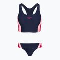 Moteriškas vientisas maudymosi kostiumėlis Speedo Colourblock Splice 2.0 peacoat/pink