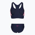 Moteriškas vientisas maudymosi kostiumėlis Speedo Colourblock Splice 2.0 peacoat/pink 2