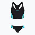 Moteriškas vientisas maudymosi kostiumėlis Speedo Colourblock Splice 2.0 anthracite/mayanblue