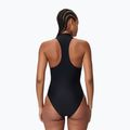 Moteriškas vientisas plaukimo kostiumėlis Speedo Ocean Flex Zip black/pale clover 2