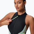 Moteriškas vientisas plaukimo kostiumėlis Speedo Ocean Flex Zip black/pale clover 4