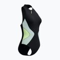 Moteriškas vientisas plaukimo kostiumėlis Speedo Ocean Flex Zip black/pale clover 8