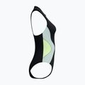 Moteriškas vientisas plaukimo kostiumėlis Speedo Ocean Flex Zip black/pale clover 9