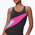 Moteriškas vientisas plaukimo kostiumėlis Speedo Hyperboom Butterfly Back anthracite/margarita pink 4