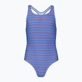 Vaikiškas vientisas maudymosi kostiumėlis Speedo Stripe Print Medalist periwinkle blue