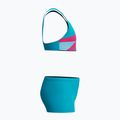 Vaikiškas dviejų dalių plaukimo kostiumėlis Speedo Hyperboom Butterfly Back Mayan Blue/Margarita Pink 4