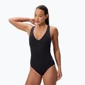 Moteriškas vientisas plaukimo kostiumėlis Speedo Sculpture Butterfly Back anthracite
