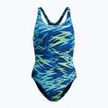 Moteriškas vientisas maudymosi kostiumėlis Speedo Hyperboom Print Medalist peacoat 6
