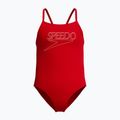 Vaikiškas vientisas plaukimo kostiumėlis Speedo Endurance+ Logo Thinstrap high risk red