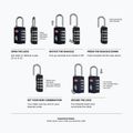 Pakabinama spyna CabinZero Travel TSA Lock absolute black 2