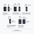 Pakabinama spyna CabinZero Travel TSA Lock Aruba Blue 2