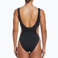 Nike Wild moteriškas vientisas juodai baltas maudymosi kostiumėlis NESSD255-001 5