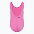 Vaikiškas vientisas plaukimo kostiumas Nike Multi Logo U-Back playful pink 2