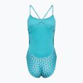 Moteriškas vientisas plaukimo kostiumas Nike Hydrastrong Multi Print Cutout blue 2