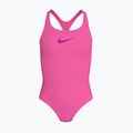 "Nike Essential Racerback hyber pink" rožinis vientisas vaikiškas maudymosi kostiumėlis