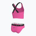 Vaikiškas dviejų dalių maudymosi kostiumėlis Nike Logo Tape Crossback Midkini hyper pink 2