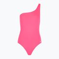 Moteriškas vientisas plaukimo kostiumas Nike Essential Asymmetrical hyper pink