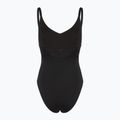 Vientisas moteriškas plaukimo kostiumas Nike Essential V-Neck black 2