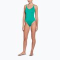 Vientisas moteriškas plaukimo kostiumas Nike Essential V-Neck stadium green 2