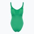 Vientisas moteriškas plaukimo kostiumas Nike Essential V-Neck stadium green 2