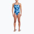Vientisas moteriškas plaukimo kostiumas Nike Hydrastrong Cutout blue 2