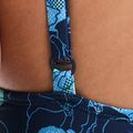 Moteriškas vientisas maudymosi kostiumėlis Nike Poppy Print V-Neck midnight navy 4