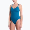 Moteriškas vientisas maudymosi kostiumėlis Nike Essential V-Neck green abyss
