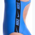 Moteriškas vientisas maudymosi kostiumėlis Nike Logo Tape Fastback blue crystal 5