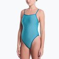 Moteriškas vientisas maudymosi kostiumėlis Nike Ocean Bound Ripple Texture Square Neck bleached turquoise
