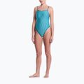 Moteriškas vientisas maudymosi kostiumėlis Nike Ocean Bound Ripple Texture Square Neck bleached turquoise 2