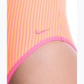 Moteriškas vientisas maudymosi kostiumėlis Nike Ocean Bound Ripple Texture Square Neck pink glow 5