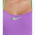 Moteriškas vientisas maudymosi kostiumėlis Nike Hydrastrong Logo Graphic T-Back bright violet 4
