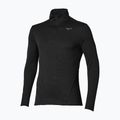 Vyriški bėgimo marškinėliai su ilgomis rankovėmis  Mizuno Tech Thermal Charge Breath Thermo Half Zip Long Sleeve Tee black