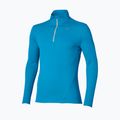 Vyriški bėgimo marškinėliai su ilgomis rankovėmis  Mizuno Tech Thermal Charge Breath Thermo Half Zip Long Sleeve Tee blue jewel