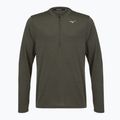 Vyriškas bėgimo džemperis Mizuno Core Impulse Half Zip Long Sleeve Tee forest night