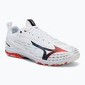 Vyriški teniso batai Mizuno Wave Drive Neo 4 white/insignia blue/orange