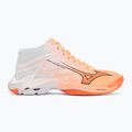 Tinklinio bateliai Mizuno Wave Lightning Elite Mid Flamingo Coral/Lava Orange/White 2