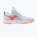 Moteriški tinklinio bateliai Mizuno Wave Momentum Elite blue finch/white/lava orange 2